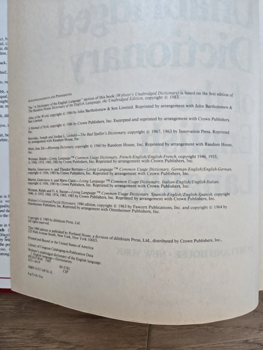 Webster's Encyclopedic Unabridged Dictionary - Red Cover 1981